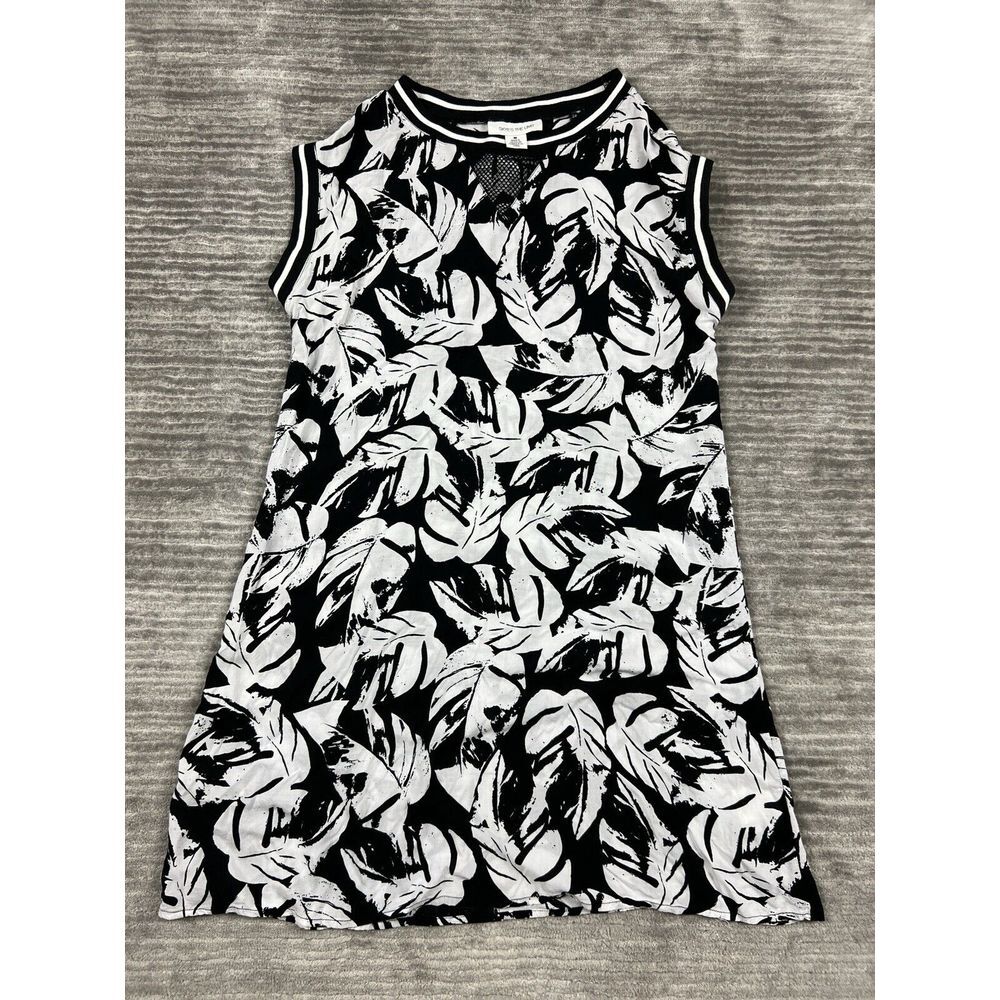Skye's The Limit Dress Womens Medium Black White Short Sleeve Knee Length